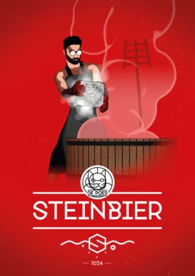 Emaillebord De Poes Steinbier