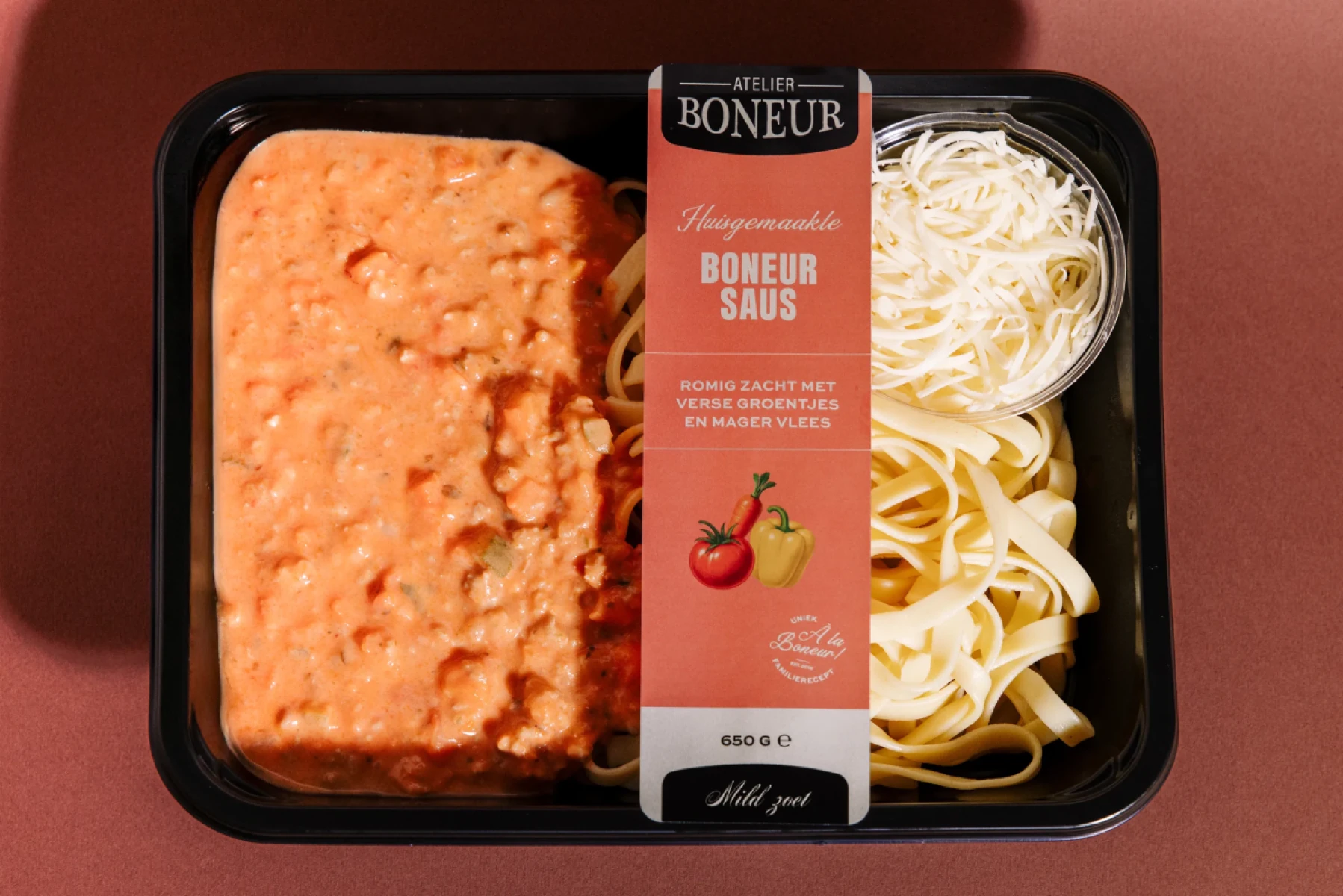 Dagschotel Huisgemaakte Boneur Saus met pasta