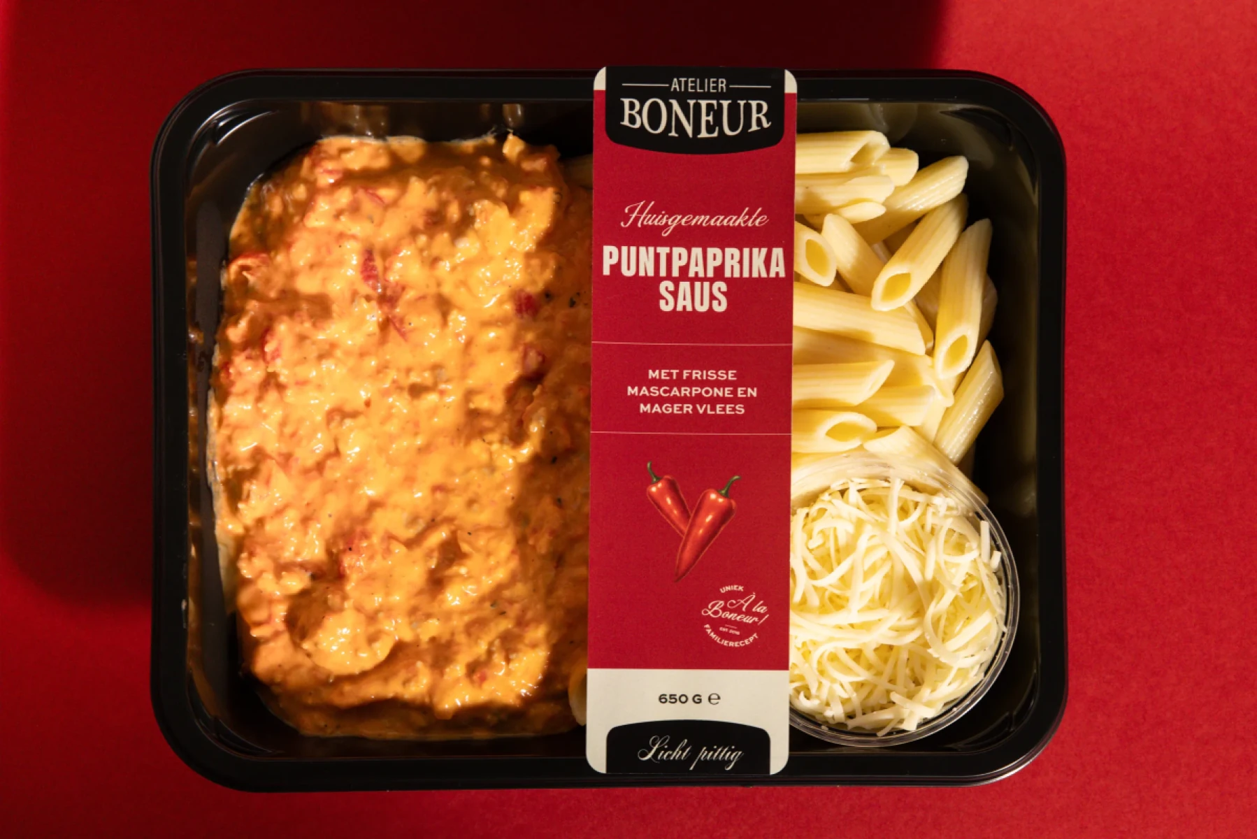 Dagschotel Huisgemaakte Puntpaprika Saus met pasta