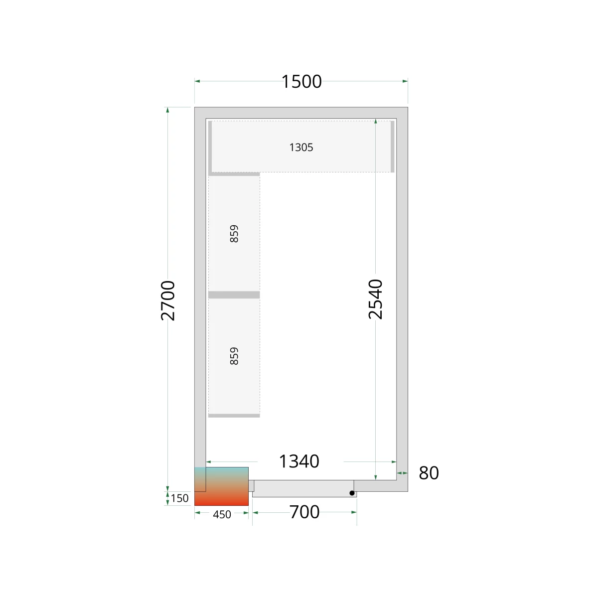 CR 150x270x212 NF